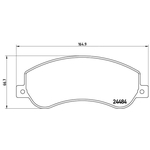 BREMBO Brake Pad Set (P85115) Front Axle