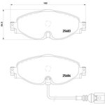 BREMBO Brake Pad Set (P85126) Front Axle