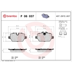 Brembo Xtra Brake Pad Set (P06037X) Fits: BMW Rear Axle
