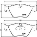 BREMBO Brake Pad Set (P06065) Fits: BMW Front Axle