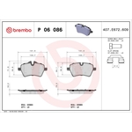Brembo Prime Brake Pad Set (P06086) Fits: Mini Front Axle