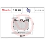 Brembo Prime Brake Pad Set (P06088) Fits: BMW Front Axle