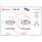 Brembo Prime Brake Pad Set (P06091) Fits: BMW Front Axle