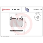 Brembo Prime Brake Pad Set (P06097) Fits: Mini Front Axle