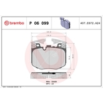 Brembo Prime Brake Pad Set (P06099) Front Axle