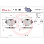 Brembo Prime Brake Pad Set (P06101) Fits: BMW Rear Axle