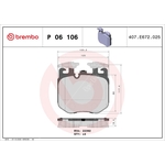 Brembo Prime Brake Pad Set (P06106) Fits: BMW Front Axle