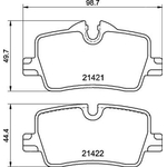 Brembo Prime Brake Pad Set (P06113) Fits: BMW Rear Axle