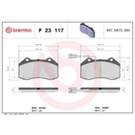 Brembo Xtra Brake Pad Set (P23117X) Front Axle