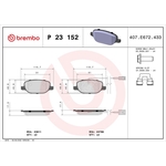Brembo Prime Brake Pad Set (P23152) Fits: Alfa Romeo Rear Axle