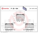 Brembo Prime Brake Pad Set (P23154) Fits: Alfa Romeo Front Axle