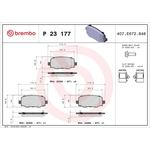 Brembo Prime Brake Pad Set (P23177) Rear Axle