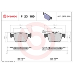 Brembo Prime Brake Pad Set (P23180) Rear Axle