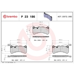 Brembo Prime Brake Pad Set (P23186) Fits: Alfa Romeo Front Axle