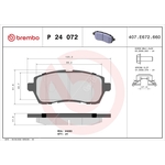 Brembo Xtra Brake Pad Set (P24072X) Front Axle