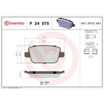 Brembo Xtra Brake Pad Set (P24075X) Fits: Ford Rear Axle