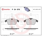 Brembo Xtra Brake Pad Set (P24076X) Front Axle