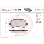 Brembo Xtra Brake Pad Set (P24078X) Rear Axle