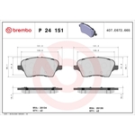 Brembo Prime Brake Pad Set (P24151) Front Axle