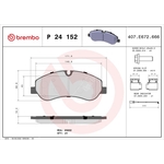 Brembo Prime Brake Pad Set (P24152) Fits: Ford Front Axle