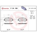 Brembo Prime Brake Pad Set (P24160) Fits: Ford Rear Axle