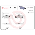 Brembo Prime Brake Pad Set (P24161) Fits: Ford Front Axle