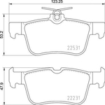 Brembo Prime Brake Pad Set (P24175) Fits: Ford Rear Axle