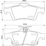Brembo Prime Brake Pad Set (P24216) Fits: Ford Rear Axle