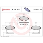 BREMBO Brake Pad Set (P28023) Front Axle