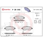 Brembo Xtra Brake Pad Set (P28045X) Fits: Honda Front Axle