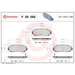 Brembo Prime Brake Pad Set (P28068) Front Axle