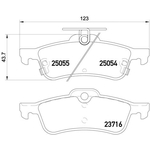 Brembo Prime Brake Pad Set (P28070) Fits: Honda Rear Axle