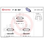 Brembo Prime Brake Pad Set (P30067) Front or Rear Axle