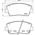 Brembo Prime Brake Pad Set (P30119) Front Axle