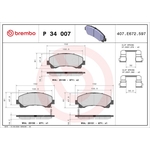 Brembo Prime Brake Pad Set (P34007) Front Axle