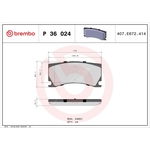BREMBO Brake Pad Set (P36024) Front or Rear Axle