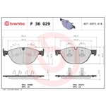 Brembo Prime Brake Pad Set (P36029) Fits: Jaguar Front Axle