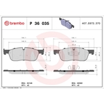 Brembo Prime Brake Pad Set (P36035) Front Axle