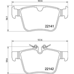 Brembo Prime Brake Pad Set (P36037) Fits: Jaguar Rear Axle