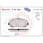 Brembo Prime Brake Pad Set (P37019) Front Axle