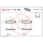 Brembo Prime Brake Pad Set (P37025) Fits: Jeep Rear Axle
