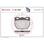 BREMBO Brake Pad Set (P44007) Fits: Land Rover Rear Axle