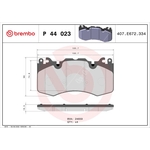 Brembo Prime Brake Pad Set (P44023) Fits: Land Rover Front Axle