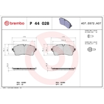 Brembo Prime Brake Pad Set (P44028) Front Axle