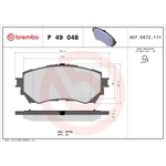 Brembo Prime Brake Pad Set (P49048) Fits: Mazda Front Axle