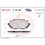 Brembo Prime Brake Pad Set (P49054) Front Axle