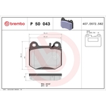 BREMBO Brake Pad Set (P50043) Fits: Mercedes Rear Axle