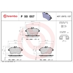 BREMBO Brake Pad Set (P50057) Fits: Mercedes Front Axle