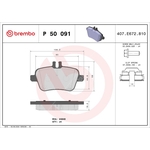 Brembo Xtra Brake Pad Set (P50091X) Fits: Mercedes Rear Axle