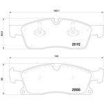 BREMBO Brake Pad Set (P50108) Fits: Mercedes Front Axle